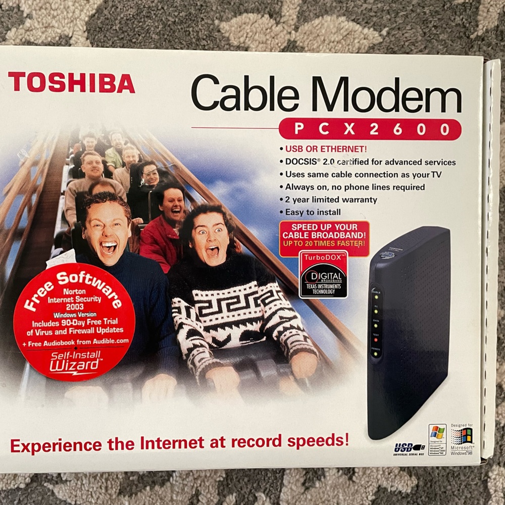 New Toshiba Cable Modem PCX 2600